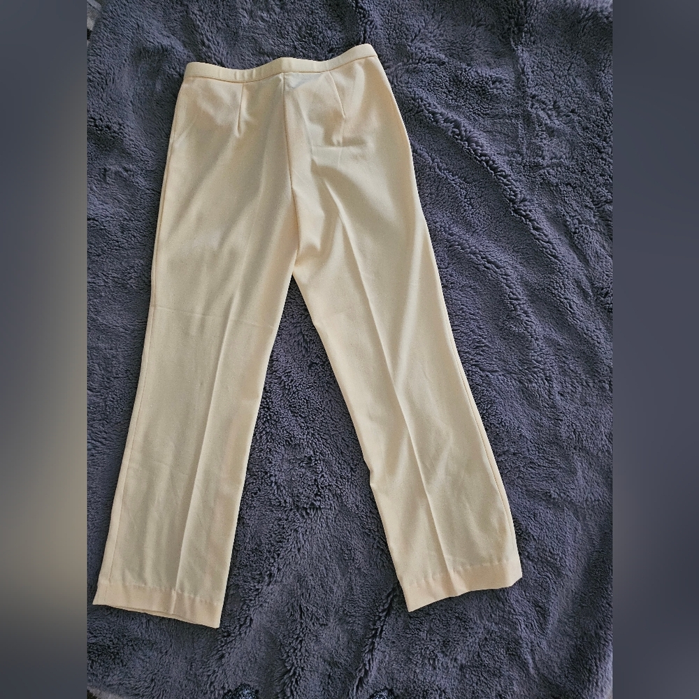 Focus 2000 Vintage Butter Yellow Straight Leg Dress Pants Womens 6 - Picture 5 of 12